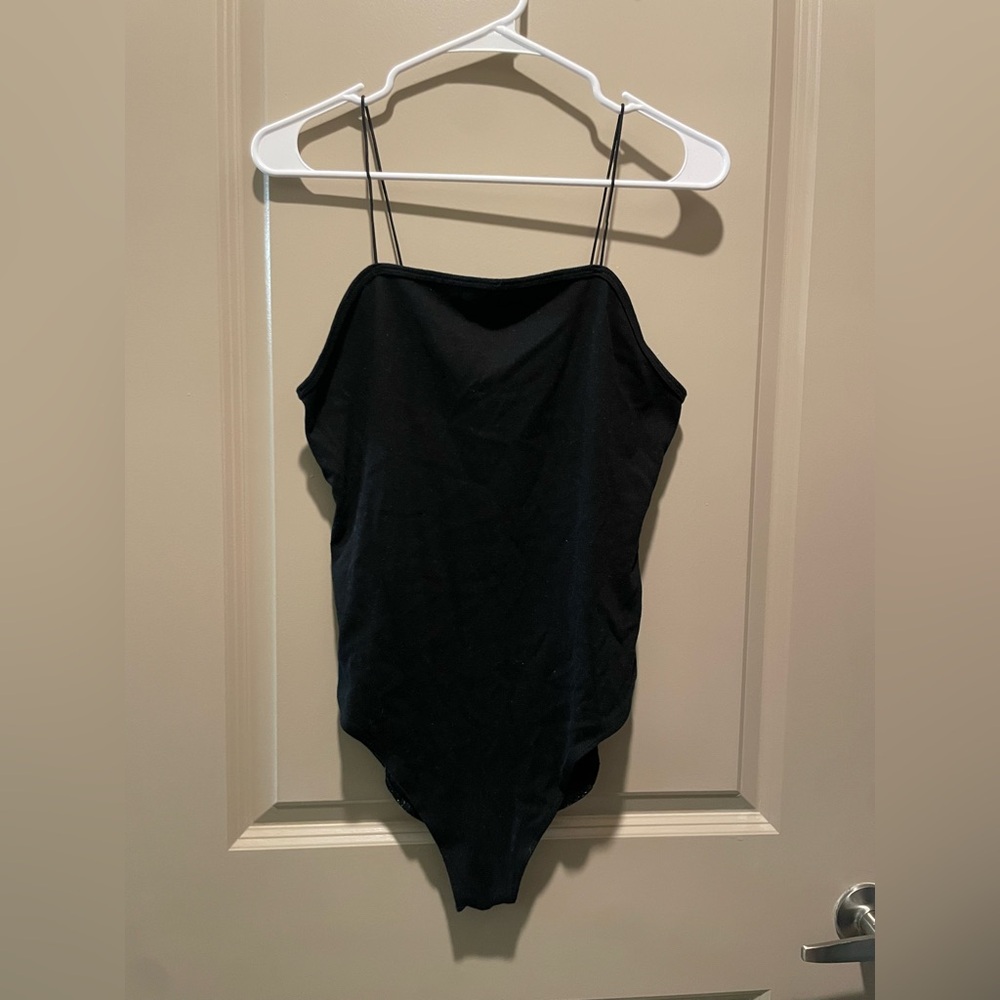 Wild Fable Black Ribbed Bodysuit